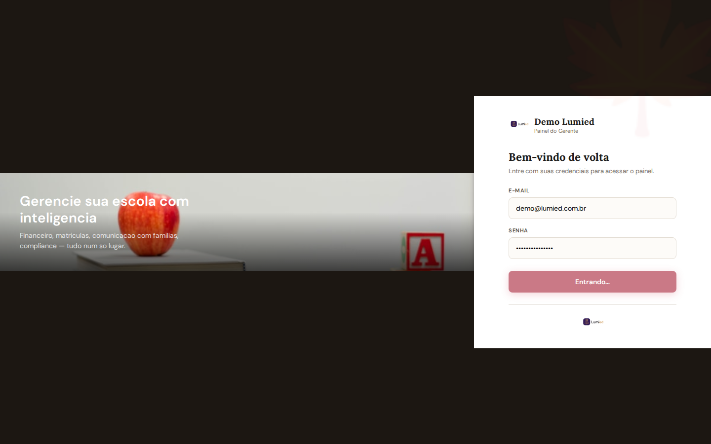 Dashboard Analytics do gerente