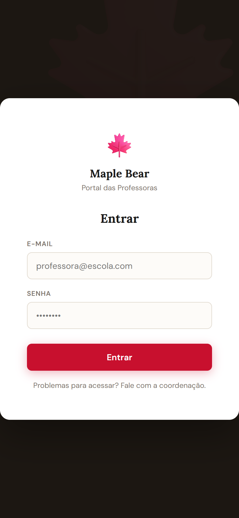 Portal Professora Mobile